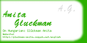 anita gluckman business card